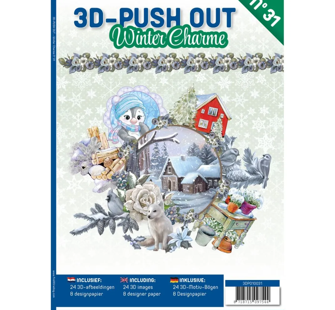 FINDit 3D-Motivbögen|Kartengestaltung>3D-Stanzbogenbuch "Winter Charme"