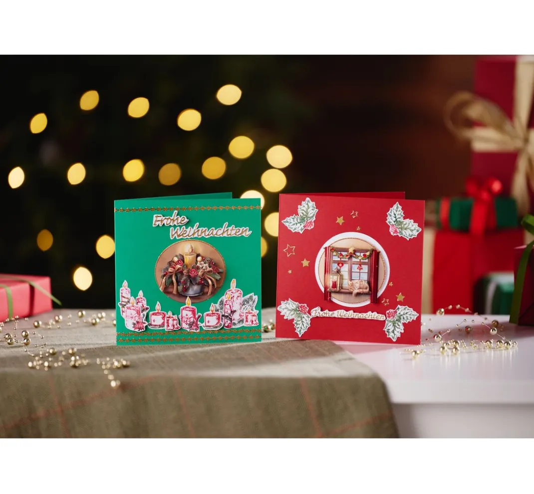 FINDit 3D-Motivbögen|Kartengestaltung>3D-Stanzbogen-Set "History of Christmas"