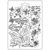 Kinder Stamperia Modellier-Werkzeuge|Weiteres>3D-Texturform "Orchidee & Schmetterling"