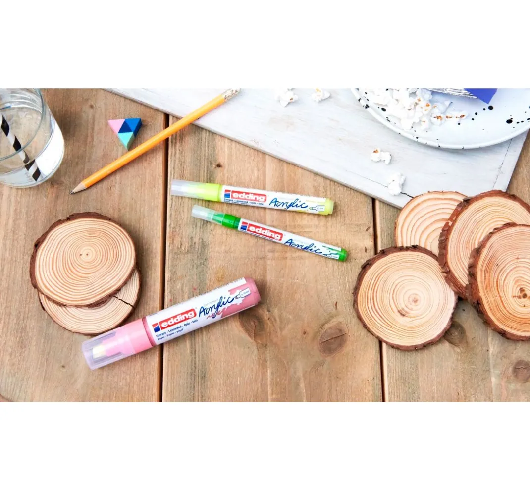 edding Stifte|Künstlerfarbe>5100 Acrylic "Acrylmarker - Pastell", Mittel, 5er-Set