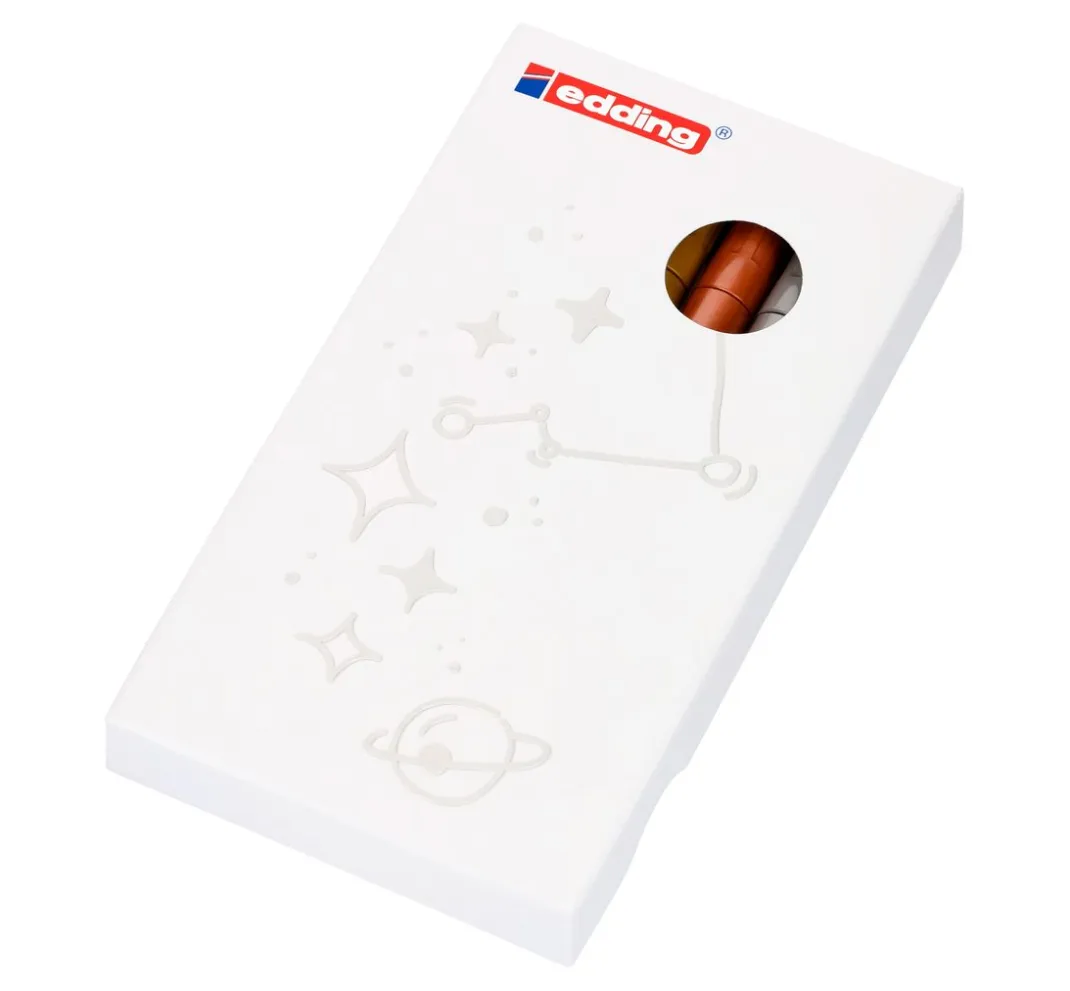 edding Lackfarbe|Stifte>780 Glanzlack-Marker Metallic, Basic, 5er-Set