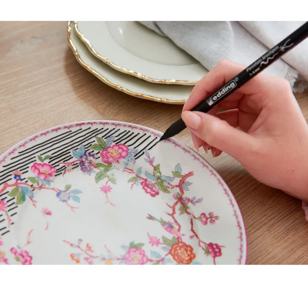 edding Stifte|Glas- & Porzellanmalerei>4200 Porcelain brushpen "Warm"