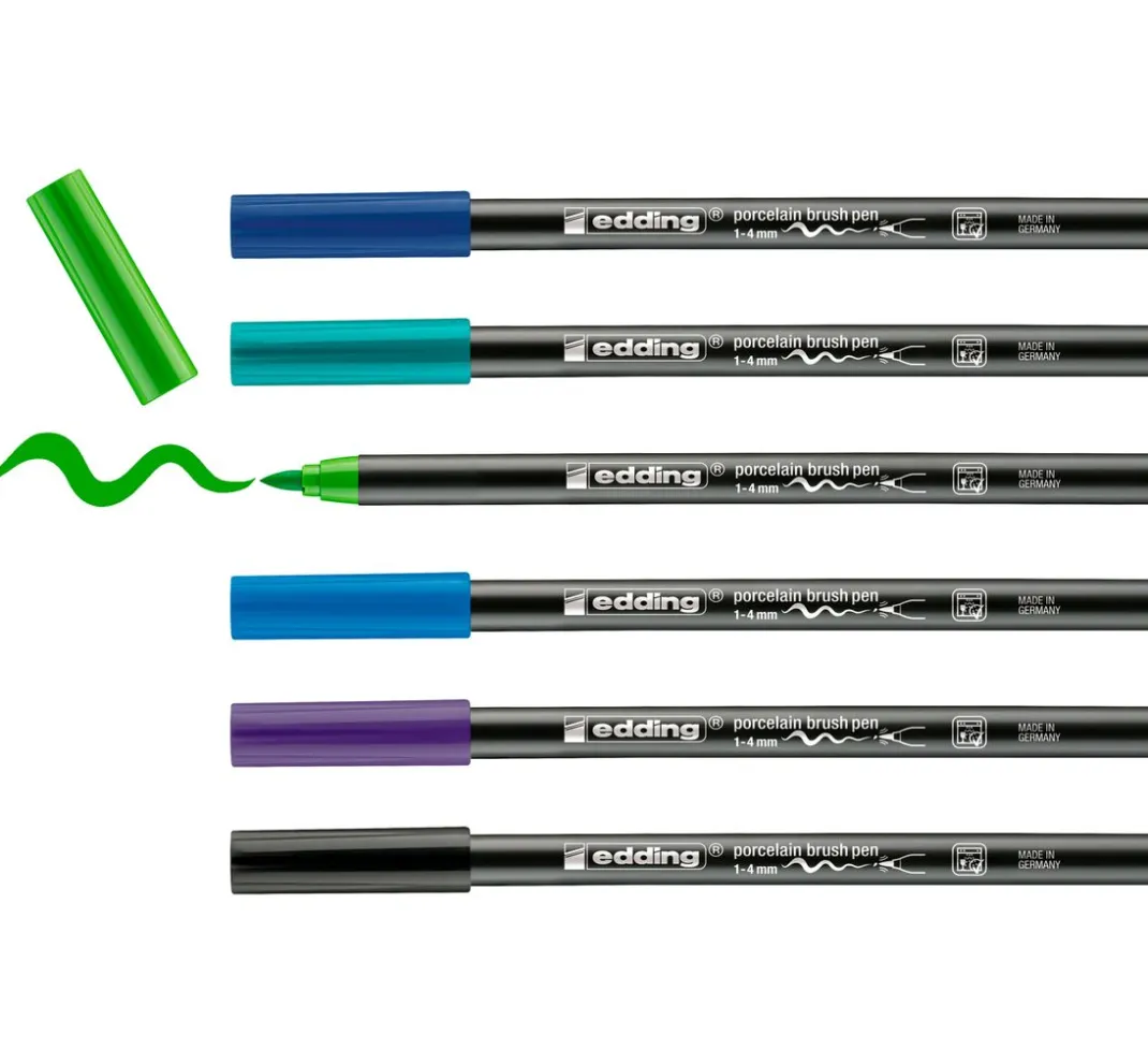edding Stifte|Glas- & Porzellanmalerei>4200 Porcelain brushpen "Cool"