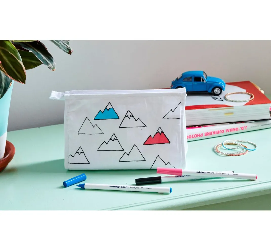 edding Stifte>4600 "Textil Pen", 5 Stück