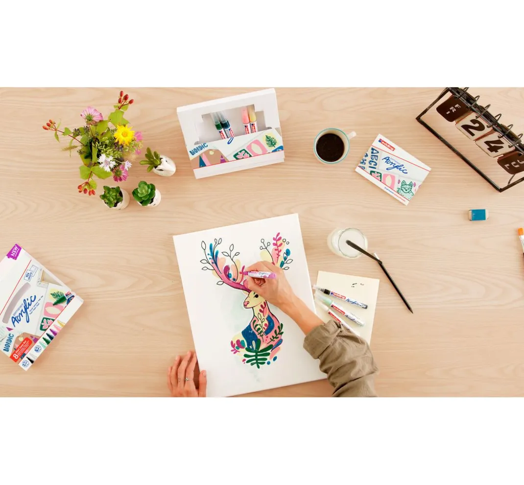 edding Künstlerfarbe|Stifte>Acrylic "Acrylmarker - Nordic", 8er-Set
