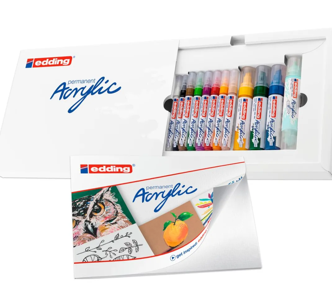 edding Stifte|Künstlerfarbe>Acrylic "Acrylmarker - Basic", 12er-Set