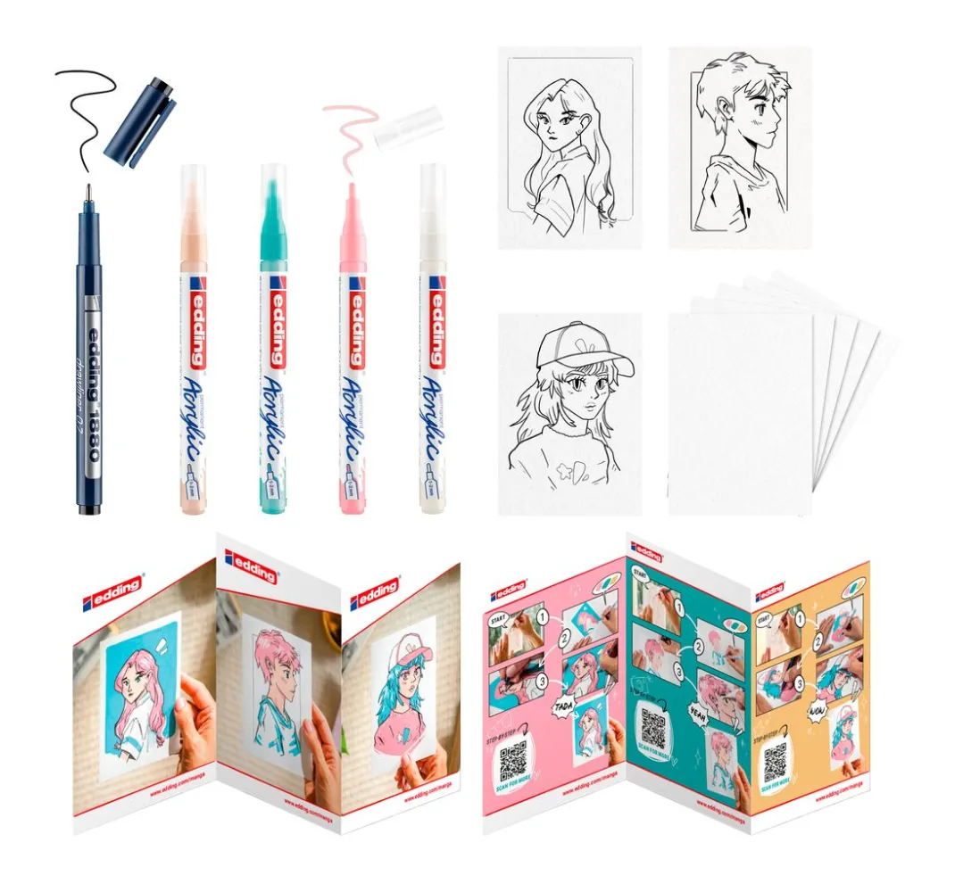edding Mangas Zeichnen|Bullet Journal>Creative Set "Manga"