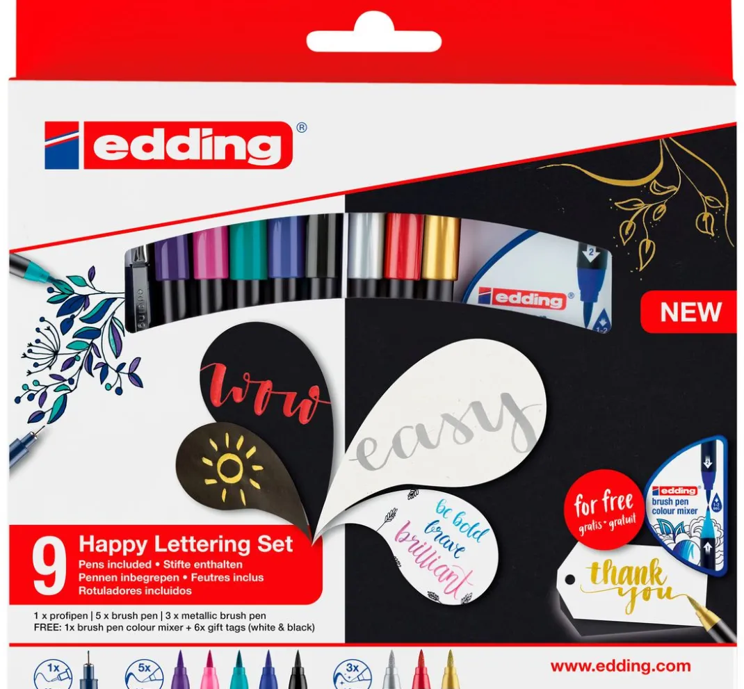 edding Stifte>"Happy Lettering"