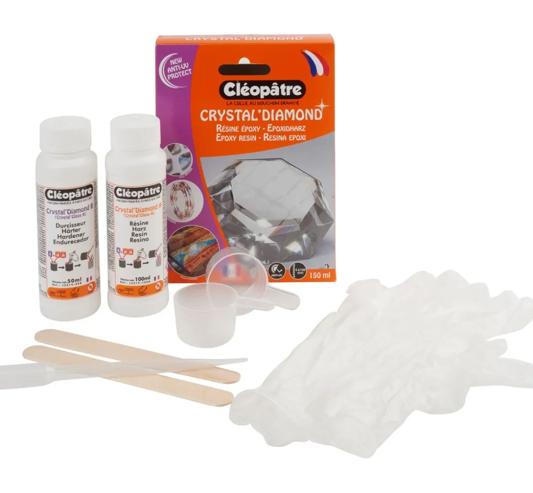 Cléopâtre Schmuck Gießen|Kunstharzlack>Einschlussharz "Crystal' Diamond", 150 ml