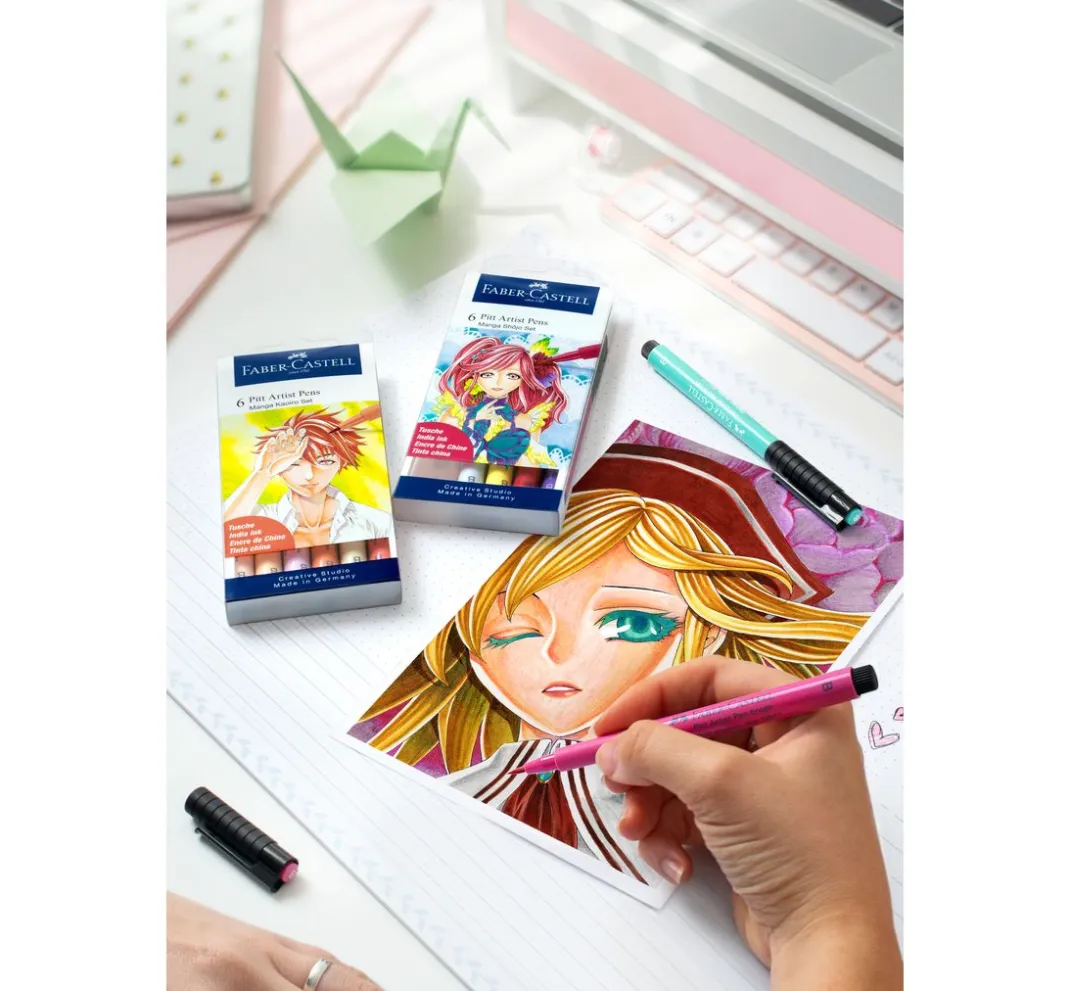 Faber-Castell Mangas Zeichnen|Farbsets>Pitt Artist Pen Brush Manga Kaoiro