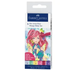 Faber-Castell Mangas Zeichnen|Farbsets>Pitt Artist Pen Manga Shôjo Set, 6 Stifte