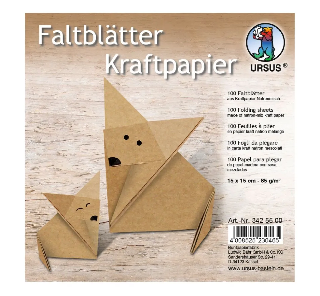 URSUS Origami & Papier Falten|Falt- & Origamipapier>Faltblätter "Kraftpapier"