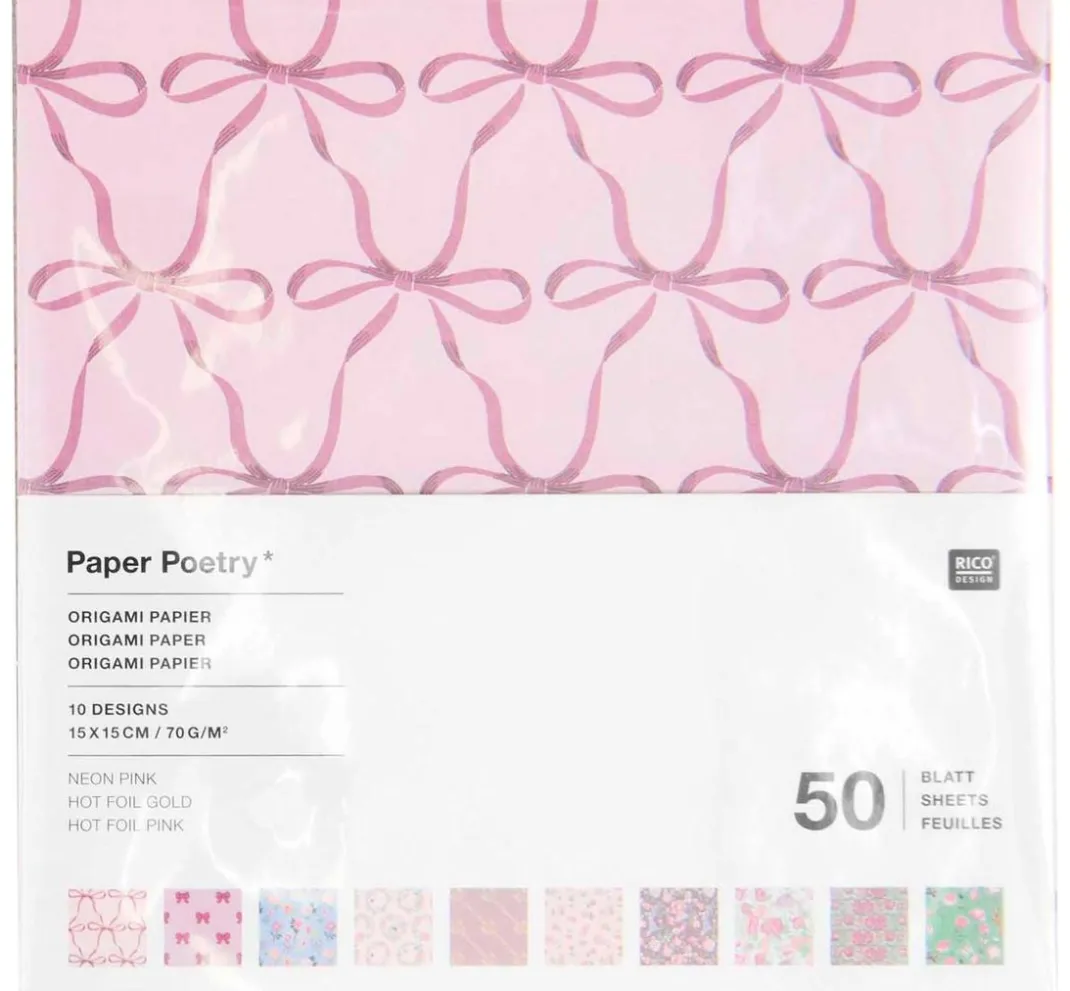 Rico Design Origami & Papier Falten|Falt- & Origamipapier>Faltblätter "La Vie En Rose"
