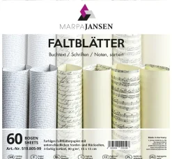 MarpaJansen Origami & Papier Falten|Falt- & Origamipapier>Faltblätter "Text und Noten"