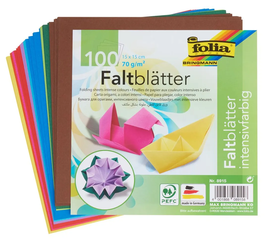 folia Origami & Papier Falten|Falt- & Origamipapier>Faltpapier, 15 x 15 cm