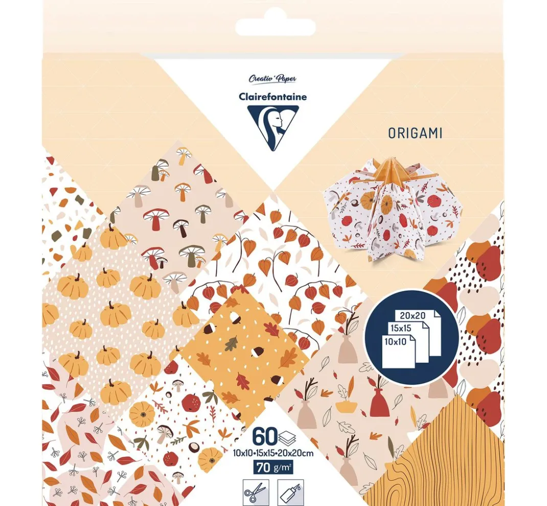 Clairefontaine Origami & Papier Falten|Falt- & Origamipapier>Faltpapier-Sortiment "Herbst"