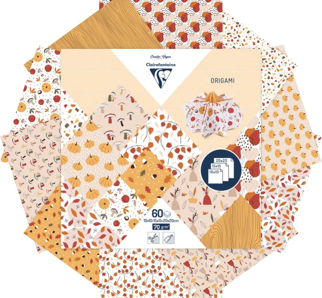 Clairefontaine Origami & Papier Falten|Falt- & Origamipapier>Faltpapier-Sortiment "Herbst"