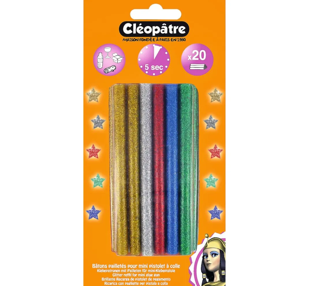 Cléopâtre Werkzeug|Kleber>Farbpatronen Glitter, 20 Stück