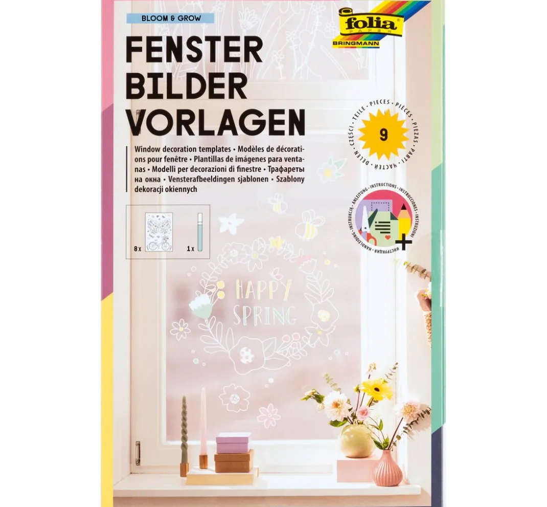 folia Malvorlagen|Glas- & Porzellanmalerei>Fensterbilder Vorlagen "Bloom & Grow"