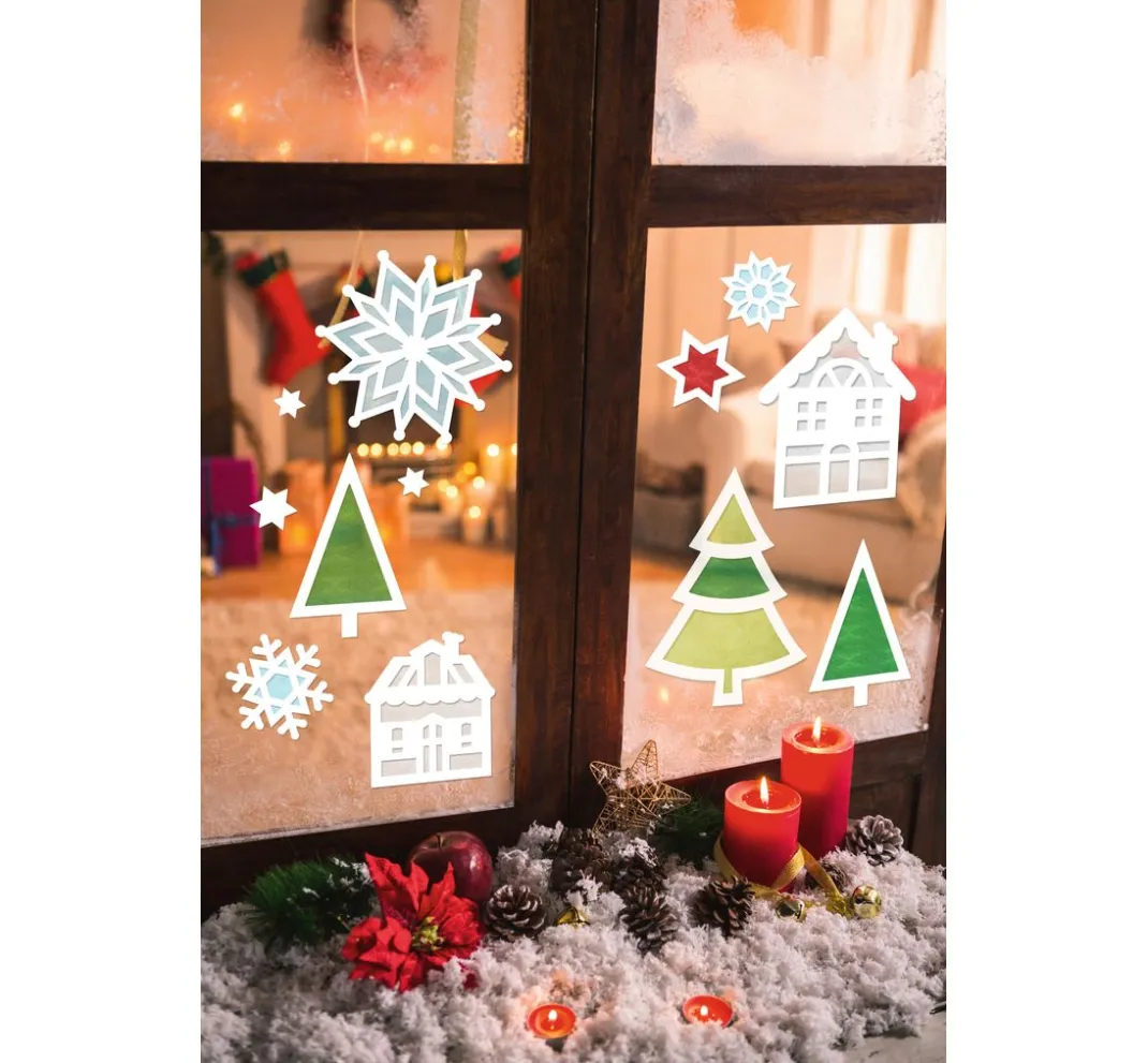 Kinder URSUS Papier-Bastelsets|Papier-Bastelsets>Fensterbilder "Winterzeit"