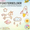 Kinder folia Papier-Bastelsets|Kindermobilés>Fensterbilder-Bastelset "Magic"