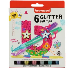 Kinder Bruynzeel Weitere Geschenkideen Für Kinder|Malen & Zeichnen>Filzstifte "Glitter", 6tlg.