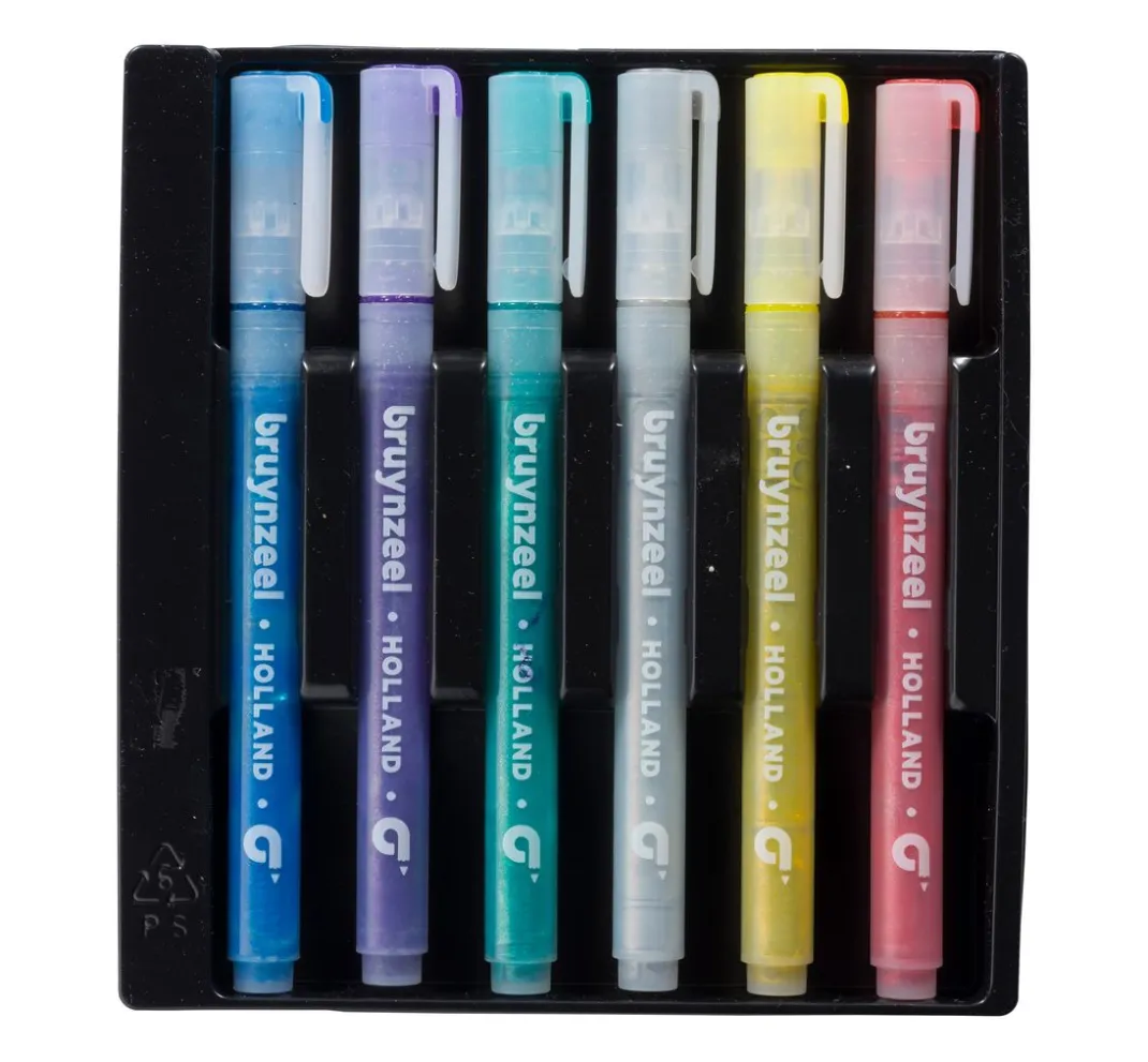 Kinder Bruynzeel Weitere Geschenkideen Für Kinder|Malen & Zeichnen>Filzstifte "Glitter", 6tlg.