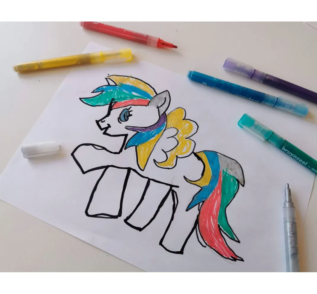Kinder Bruynzeel Weitere Geschenkideen Für Kinder|Malen & Zeichnen>Filzstifte "Glitter", 6tlg.