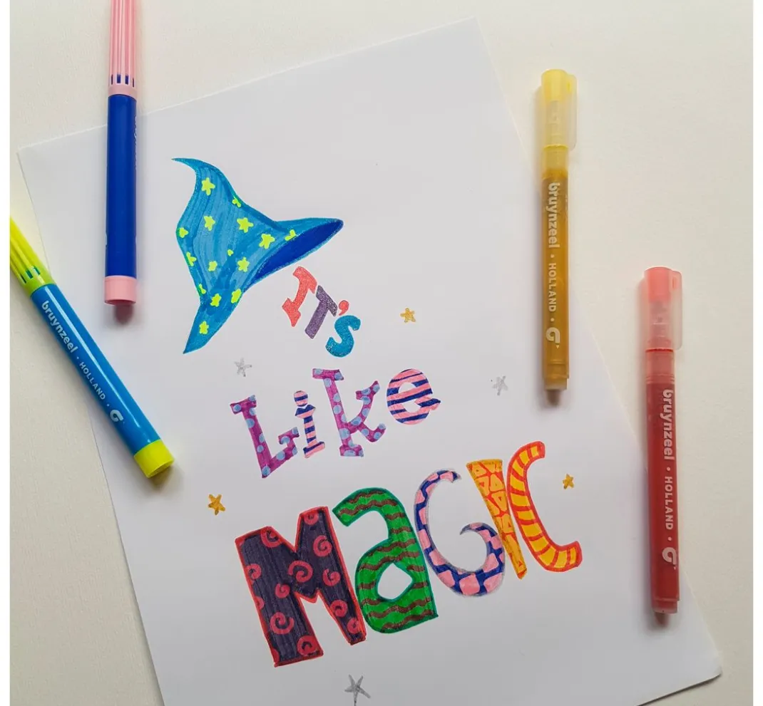 Kinder Bruynzeel Weitere Geschenkideen Für Kinder|Malen & Zeichnen>Filzstifte "Glitter", 6tlg.