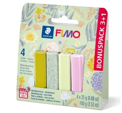 Kinder FIMO Weitere Geschenkideen Für Kinder|Modellieren>soft Materialpackung "Pastell and Botanical", 4 Farben