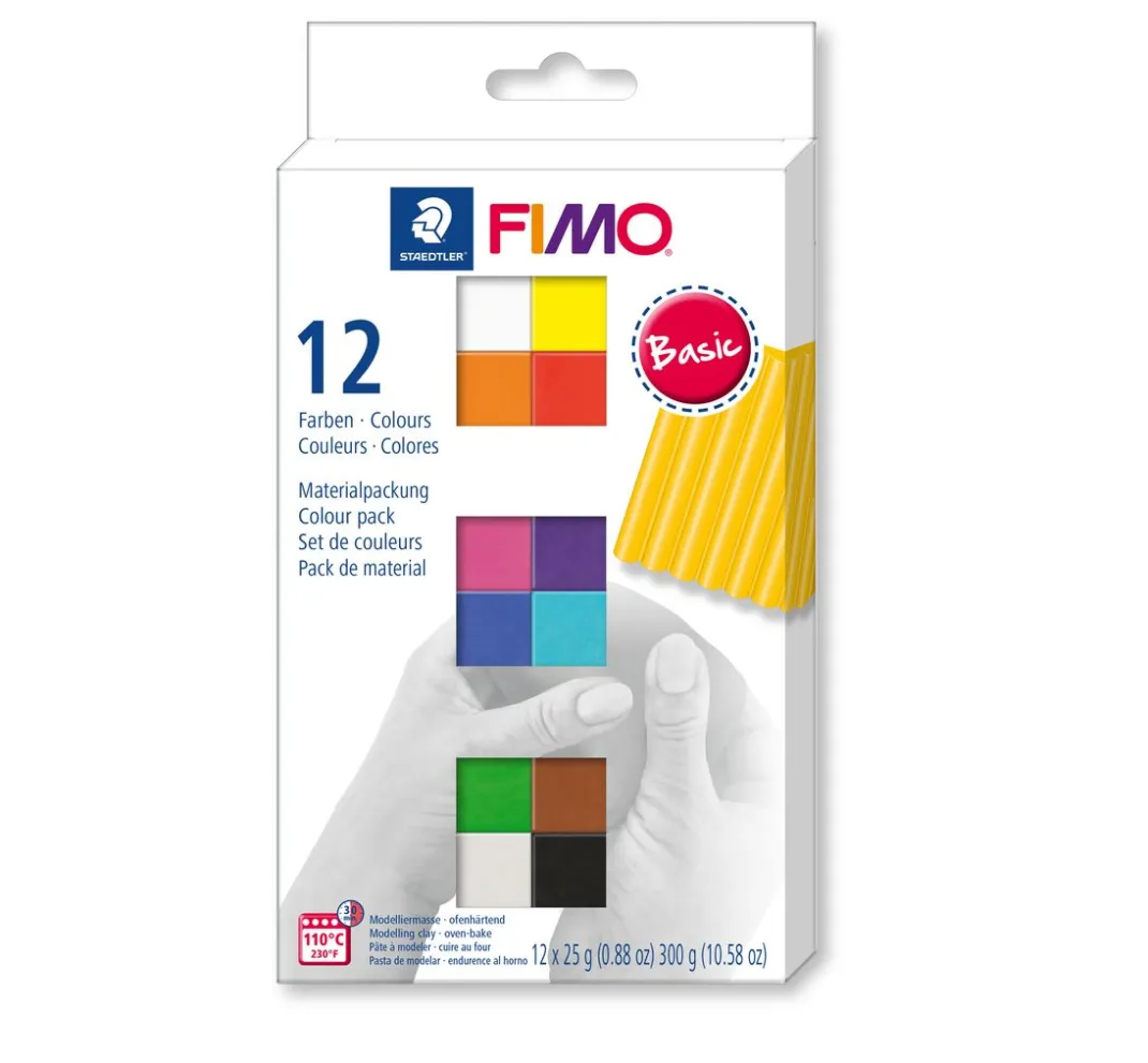 Kinder FIMO Modelliermasse|Modellieren>soft Materialpackung "Basic Colours"