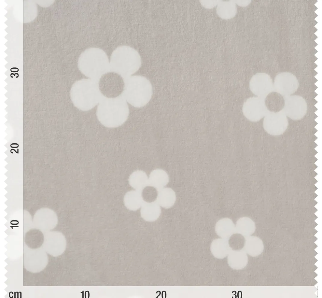 VBS Marktplatz Fleecestoff|Stoff Meterware>Fleece-Stoff "Blumen"