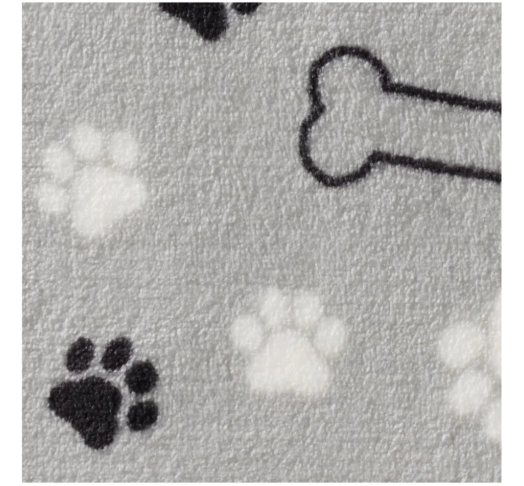VBS Marktplatz Fleecestoff|Stoff Meterware>Fleece-Stoff "Pfoten und Knochen"
