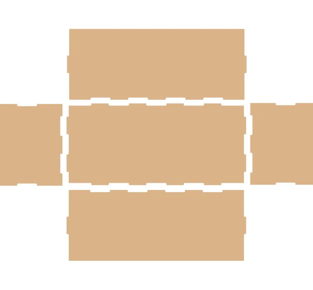 Pronty Crafts Holz, Mdf & Pappmaché>Flexio "Box", 5-teilig, MDF-Holz