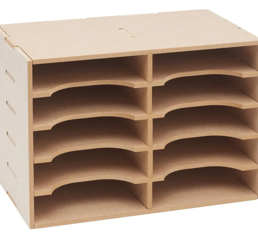 Pronty Crafts Holz, Mdf & Pappmaché>Flexio "Stempelkissen-Box", 10 Fächer
