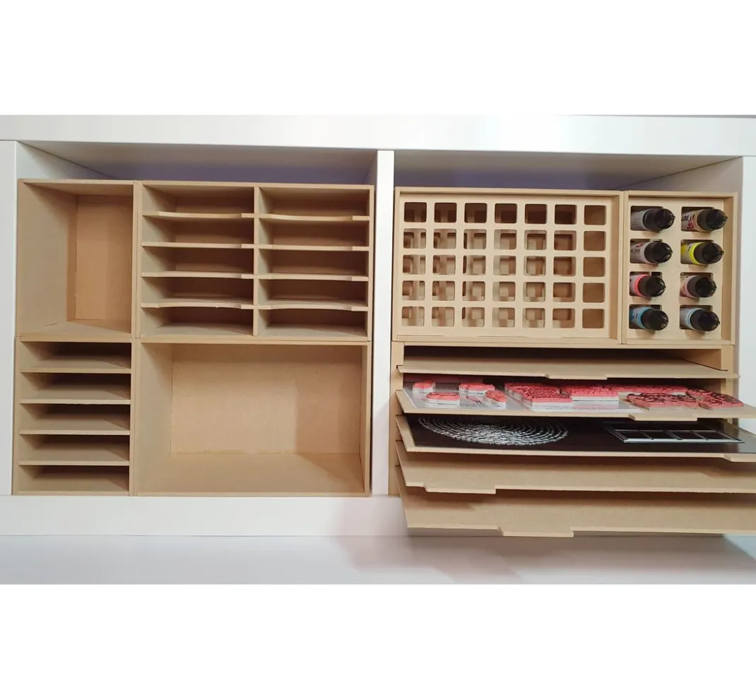 Pronty Crafts Holz, Mdf & Pappmaché>Flexio "Stempelkissen-Box", 10 Fächer