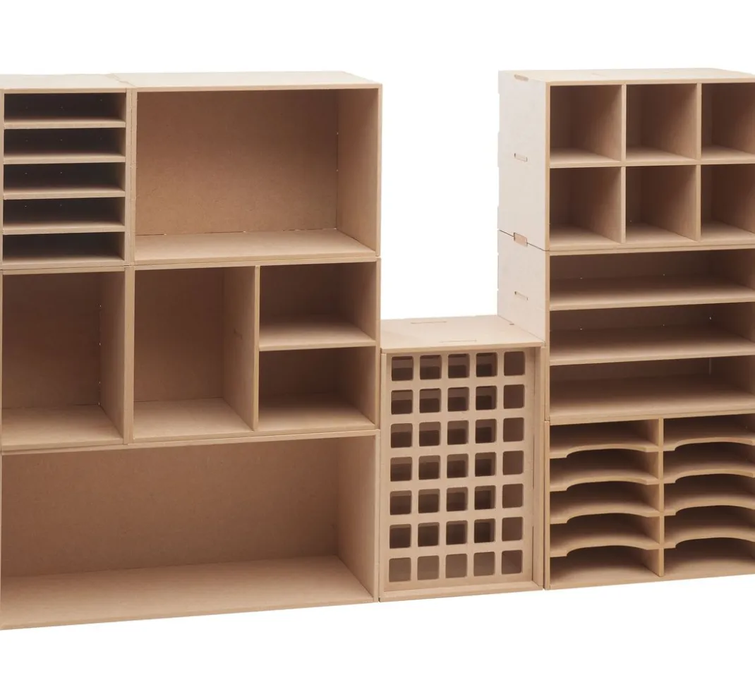 Pronty Crafts Holz, Mdf & Pappmaché>Flexio "Stempelkissen-Box", 10 Fächer