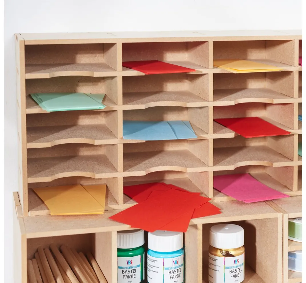 Pronty Crafts Holz, Mdf & Pappmaché>Flexio "Stempelkissen-Box", 10 Fächer