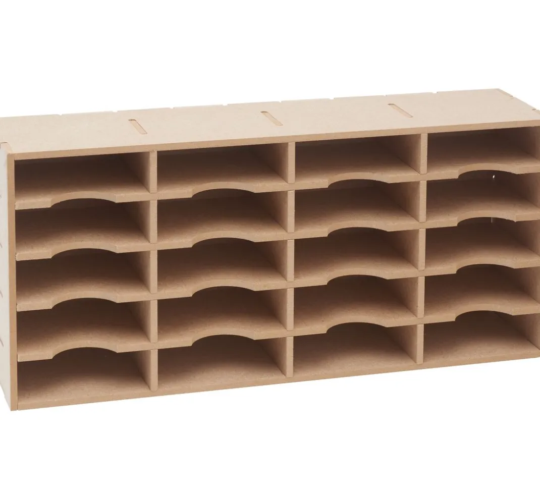 Pronty Crafts Holz, Mdf & Pappmaché>Flexio "Stempelkissen-Box" 20 Fächer