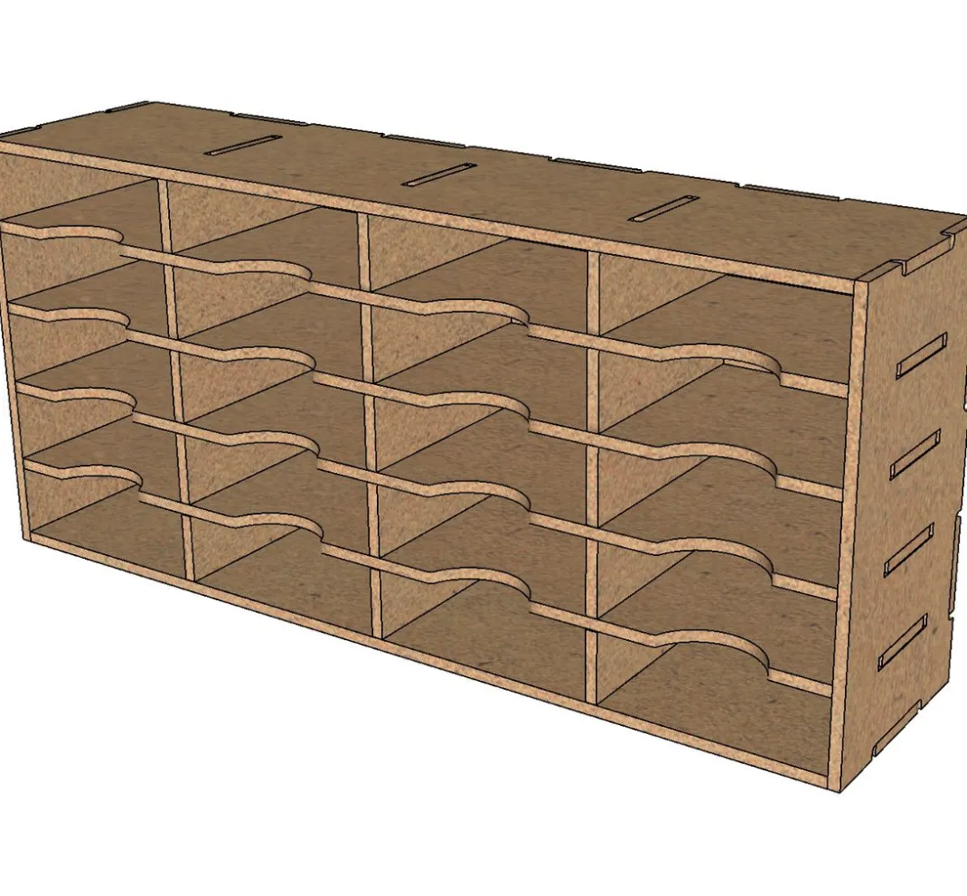Pronty Crafts Holz, Mdf & Pappmaché>Flexio "Stempelkissen-Box" 20 Fächer
