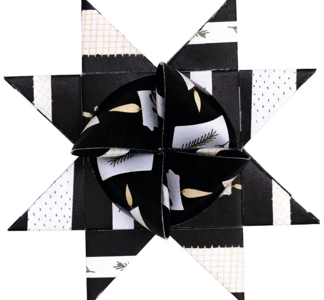 Rico Design Origami & Papier Falten|Papierstreifen>Fröbelsterne "Nostalgic Christmas"