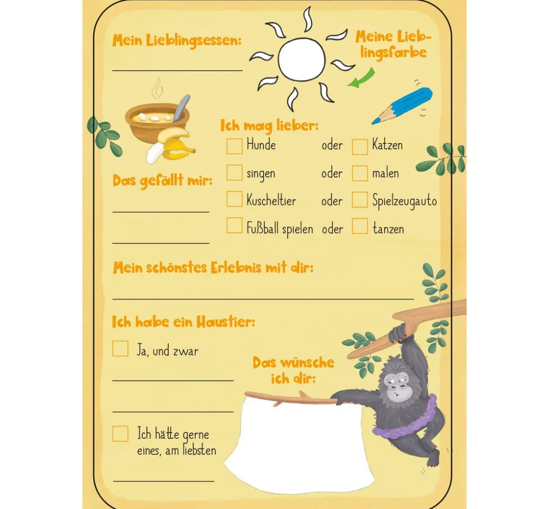 Kinder Topp Kinderbücher>Freundebuch "Meine tierisch tollen Freunde"