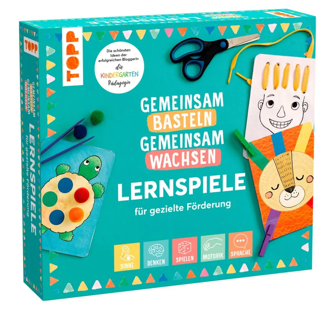 Kinder Topp Deko-Bastelsets>Gemeinsam basteln, gemeinsam wachsen - Lernspiel-Box für gezielte Förderung