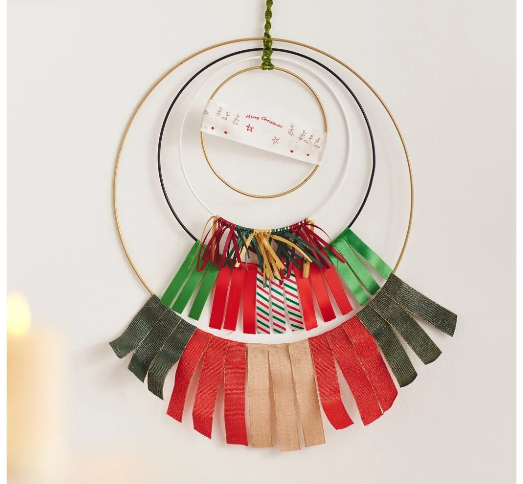 PRÄSENT Geschenk- & Ringelband|Deko-, Motiv- & Schmuckband>Geschenkband-Set "Christmas Leinen“