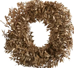 Othmar Decorations Trockenblumen & - Früchte|Diverse Materialien>Getrockneter Ruscuskranz "Gold Wash"