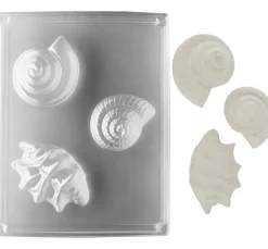 GLOREX Seifen-Design|Gießformen>Gießform "Muschel-Trio"
