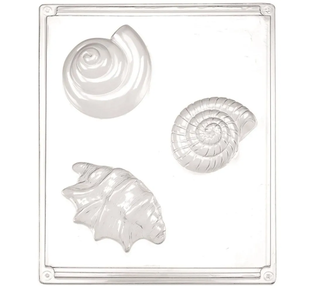 GLOREX Seifen-Design|Gießformen>Gießform "Muschel-Trio"