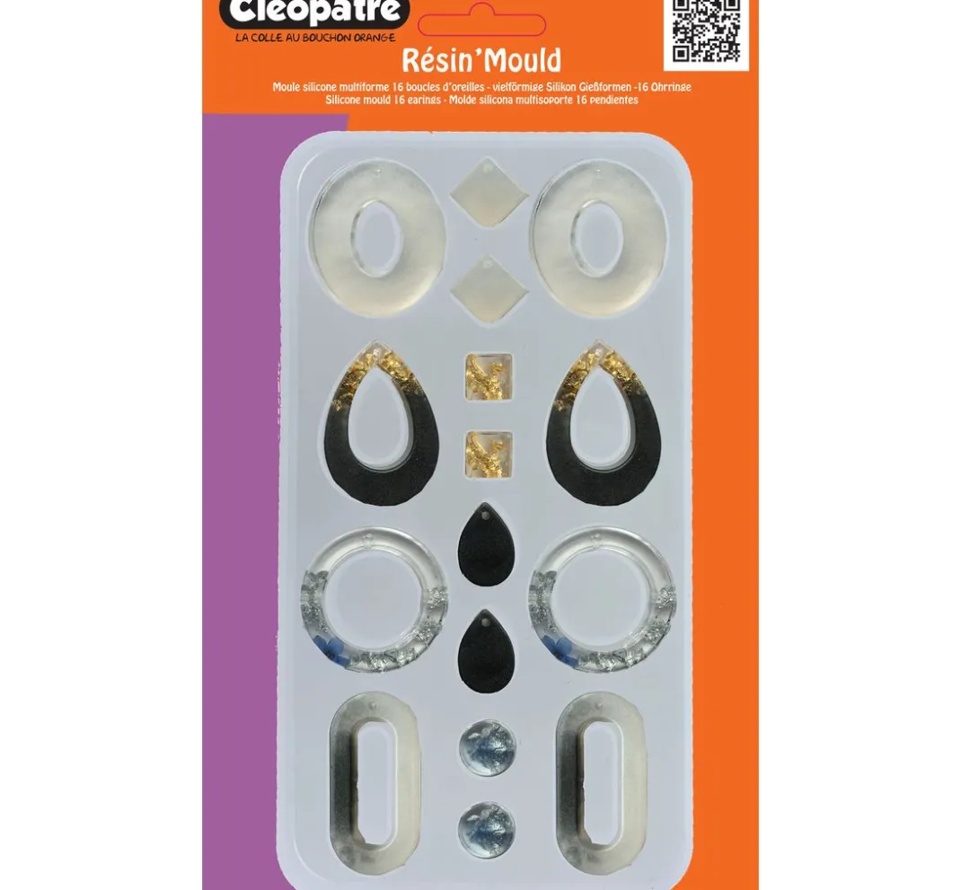 Cléopâtre Schmuck Gießen|Gießformen>Gießform "Ohrringe in Paare"
