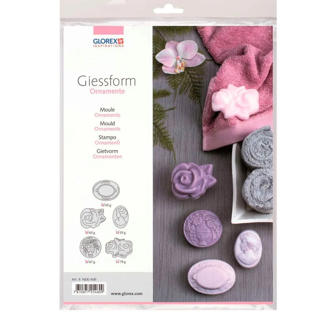 GLOREX Seifen-Design|Gießformen>Gießform "Ornamente"