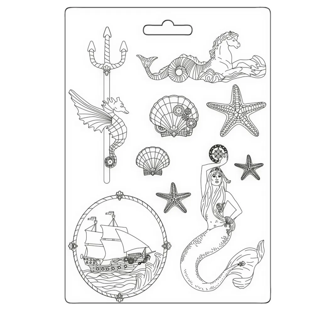 Stamperia Gießformen>Gießform "Songs of the Sea - Mermaid"